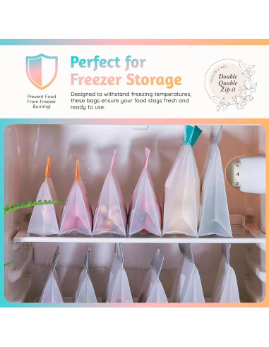 Bolsas de Almacenamiento de Alimentos Double Quable Zip-it 21 Pzas