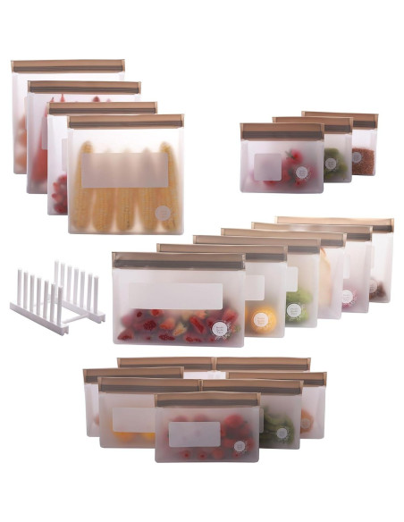 Bolsas de Almacenamiento de Alimentos Double Quable Zip-it 21 Pzas
