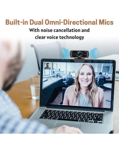 Webcam NexiGo N980P 1080P FHD con Micrófono Dual 120