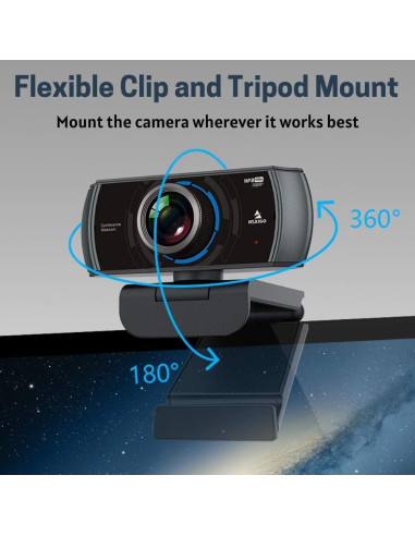 Webcam NexiGo N980P 1080P FHD con Micrófono Dual 120