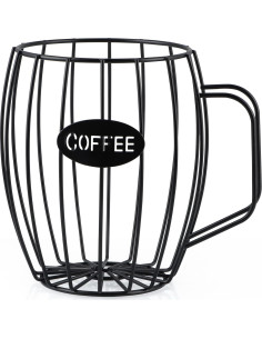 Soporte para Cápsulas de Café MOLIGOU, Hierro Negro, 18 cm 2
