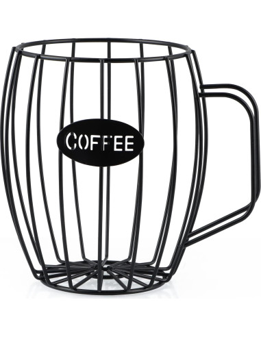 Soporte para Cápsulas de Café MOLIGOU, Hierro Negro, 18 cm