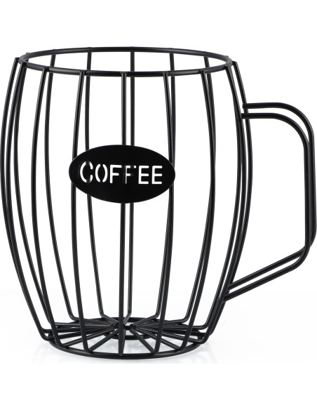 Soporte para Cápsulas de Café MOLIGOU, Hierro Negro, 18 cm