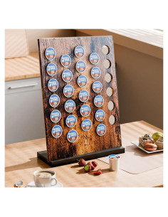 Soporte para cápsulas de café MOKIUER rústico 30 Kpods