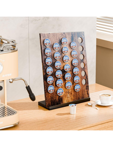 Soporte para cápsulas de café MOKIUER rústico 30 Kpods