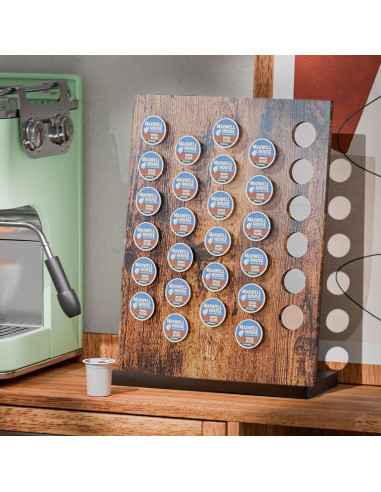 Soporte para cápsulas de café MOKIUER rústico 30 Kpods