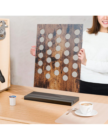 Soporte para cápsulas de café MOKIUER rústico 30 Kpods
