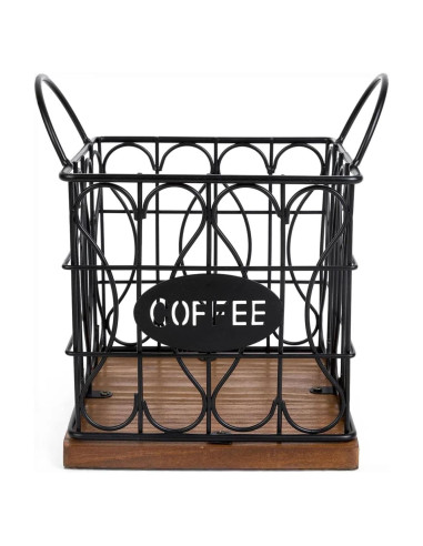 Organizador de Cápsulas de Café Woodest con Base de Madera