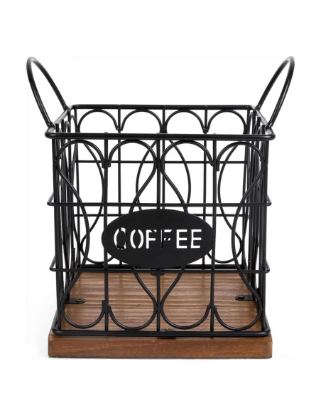 Organizador de Cápsulas de Café Woodest con Base de Madera