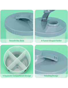 Dispensador de Fórmula para Bebés Accmor 240ml Azul 2