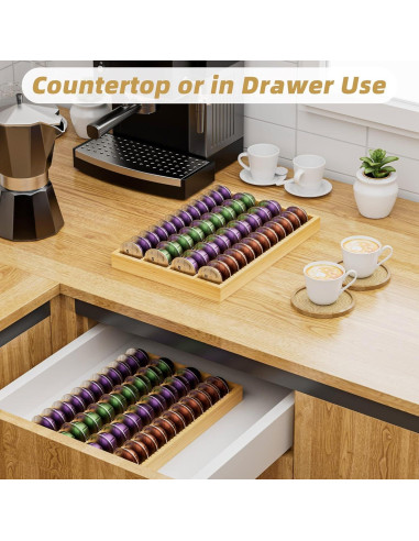 Soporte de Almacenamiento para Cápsulas de Café MinBoo de Bambú