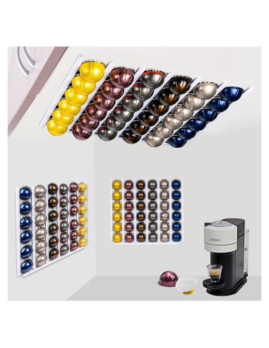 Soporte para cápsulas de café KreAid blanco 10 estantes