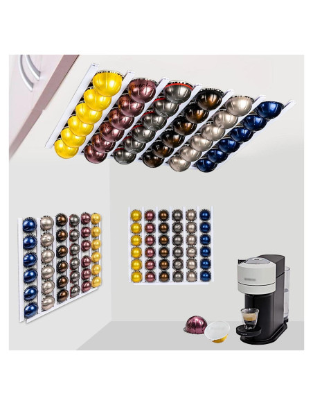 Soporte para cápsulas de café KreAid blanco 10 estantes