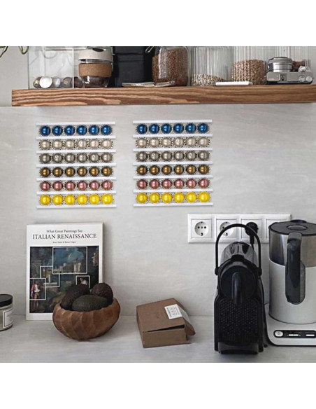 Soporte para cápsulas de café KreAid blanco 10 estantes