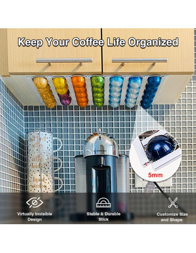 Soporte para cápsulas de café KreAid blanco 10 estantes