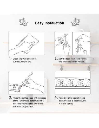 Soporte para cápsulas de café KreAid blanco 10 estantes