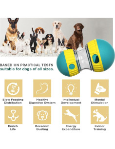 Juguete interactivo para perros BSISUERM dispensador de golosinas 2