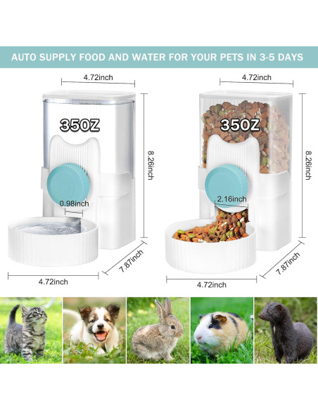 Comedero Automático para Mascotas ShineMe 1L Azul