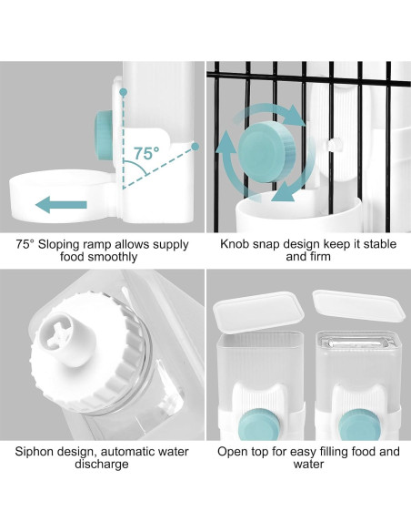 Comedero Automático para Mascotas ShineMe 1L Azul