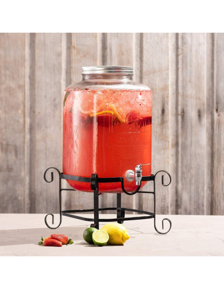 Dispensador de Bebidas Style Setter 11.36L Vidrio y Metal