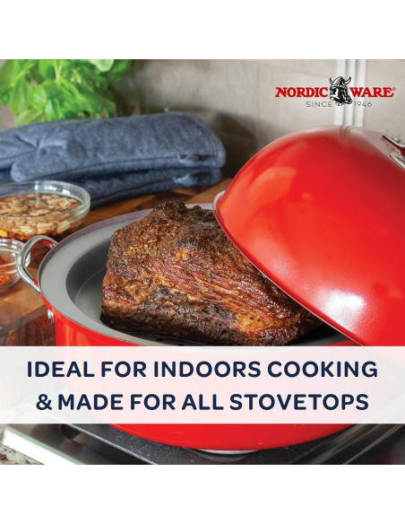 Horno de Ahumado Nordic Ware 36556, 32.5 cm, Rojo