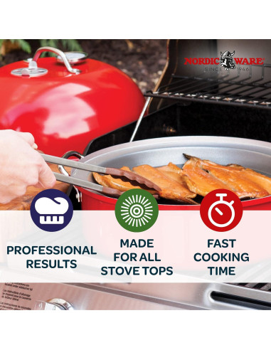 Horno de Ahumado Nordic Ware 36556, 32.5 cm, Rojo