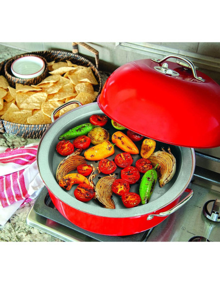 Horno de Ahumado Nordic Ware 36556, 32.5 cm, Rojo