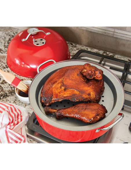 Horno de Ahumado Nordic Ware 36556, 32.5 cm, Rojo