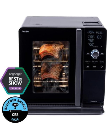 Ahumador Eléctrico GE Profile Smart Interior 20.4kg Negro