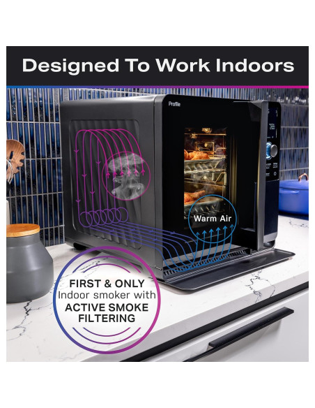 Ahumador Eléctrico GE Profile Smart Interior 20.4kg Negro