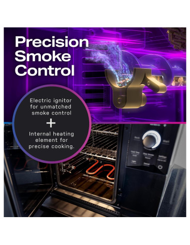 Ahumador Eléctrico GE Profile Smart Interior 20.4kg Negro