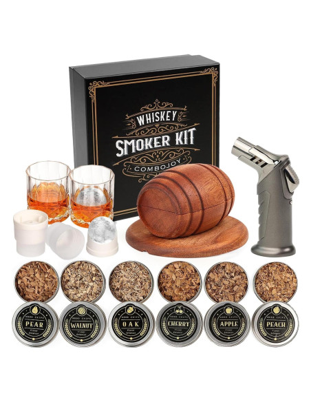 Kit de Ahumador de Cócteles ComboJoy - 15 Piezas, 6 Sabores