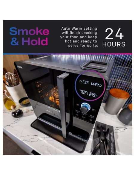 Ahumador Eléctrico GE Profile Smart Interior 20.4kg Negro
