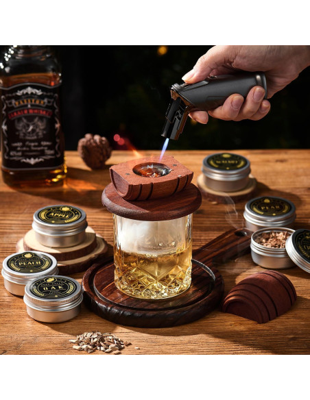 Kit de Ahumador de Cócteles ComboJoy - 15 Piezas, 6 Sabores