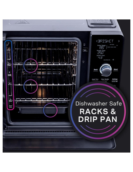 Ahumador Eléctrico GE Profile Smart Interior 20.4kg Negro