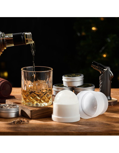 Kit de Ahumador de Cócteles ComboJoy - 15 Piezas, 6 Sabores