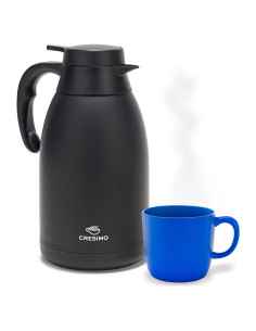 Jarra Térmica Cresimo 2L Acero Inoxidable Negra - Calor 12h Frío 36h