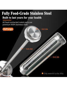 Inyector de Carne DePango 2 oz con 3 Agujas de Acero Inoxidable 2