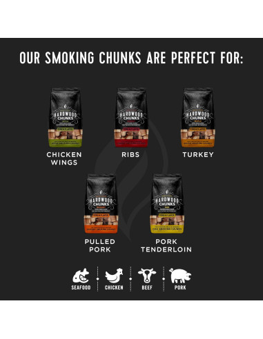 Trozos de Madera de Cereza Fire & Flavor - 1.81 kg