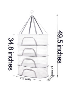 Estante de Secado de Hierbas Coloch 4 Capas Plegable 125.7 cm 2