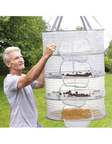 Estante de Secado de Hierbas Coloch 4 Capas Plegable 125.7 cm