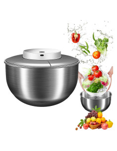 Secador de Ensaladas Eléctrico nLn Hope 4.8L Acero Inoxidable