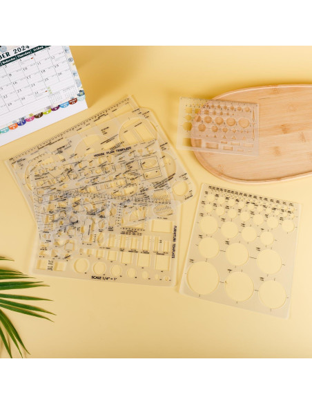 Plantillas de Círculo 6 Piezas Gosknor para Dibujo 25x15.8cm