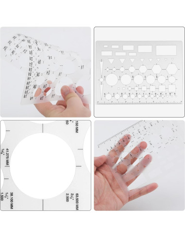 Plantillas de Círculo 6 Piezas Gosknor para Dibujo 25x15.8cm