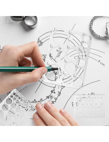 Plantillas de Círculo 6 Piezas Gosknor para Dibujo 25x15.8cm