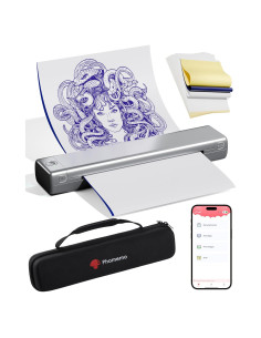 Impresora de Plantillas de Tatuaje Phomemo M08F Plata Bluetooth