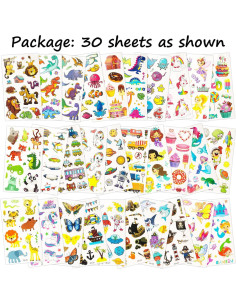 Set de 300+ Tatuajes Temporales para Niños Habett - Animales, Espacio, Dinosaurios 2