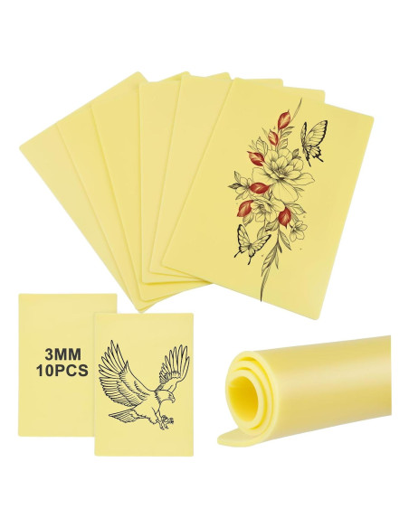 10 Piezas Piel de Práctica para Tatuajes ShiMeiDing 30x20 cm