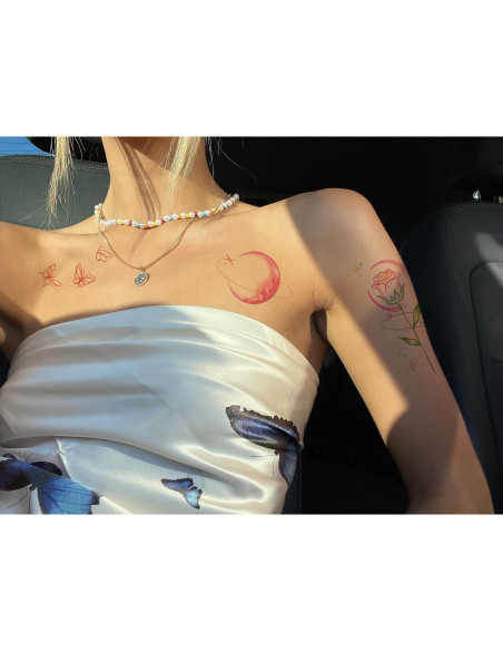 Tatuajes Temporales Mariposa DIVAWOO 21 Hojas Impermeables