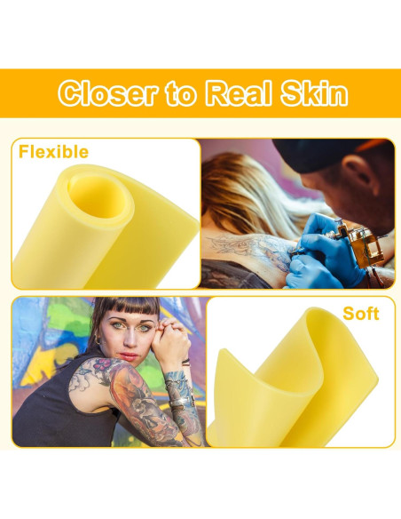 10 Piezas Piel de Práctica para Tatuajes ShiMeiDing 30x20 cm